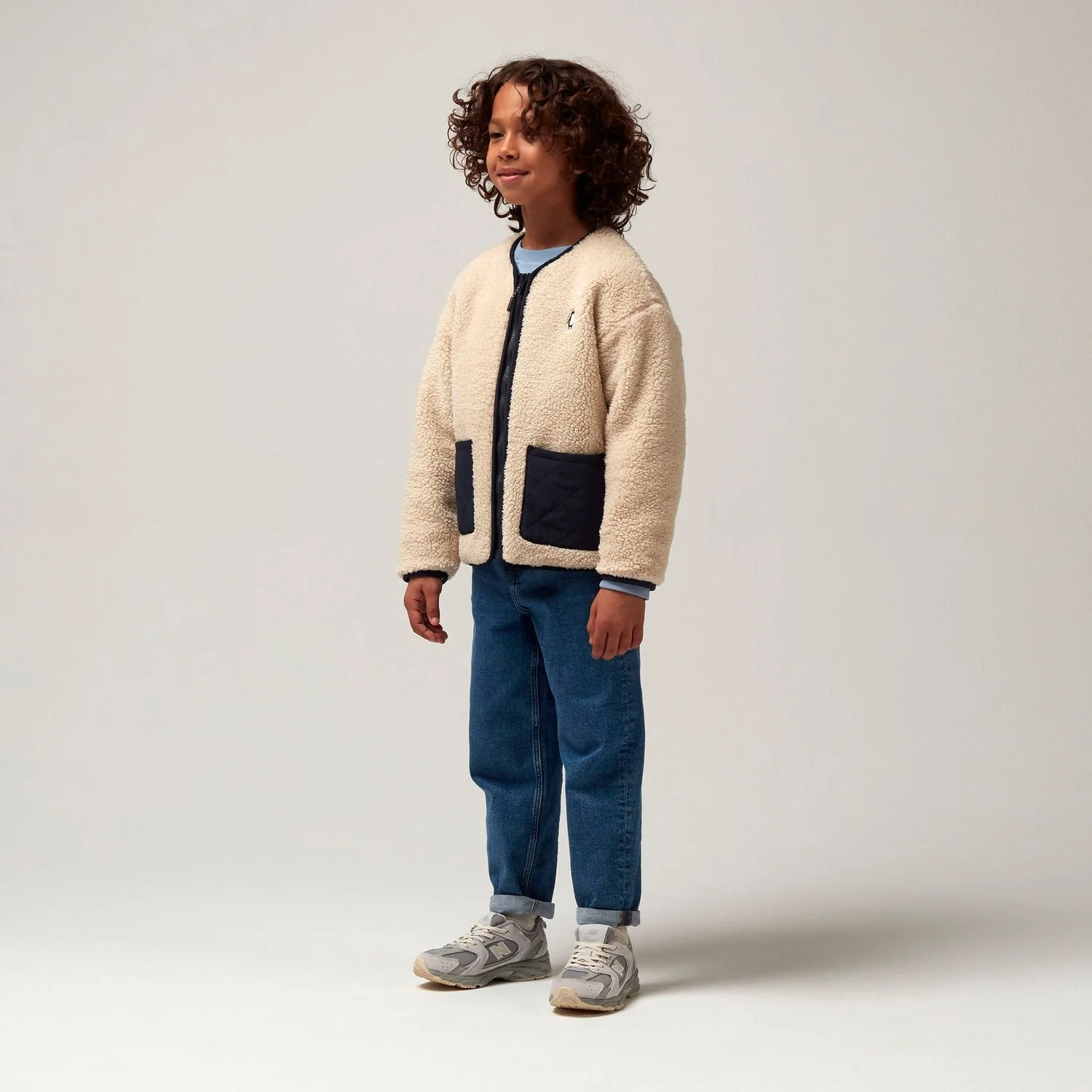 Jacket sleeping lion | Sky captain blue/teddy | Gosoaky - Image 10