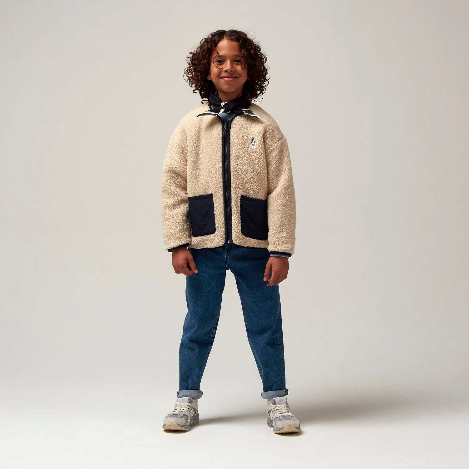 Jacket sleeping lion | Sky captain blue/teddy | Gosoaky - Image 12