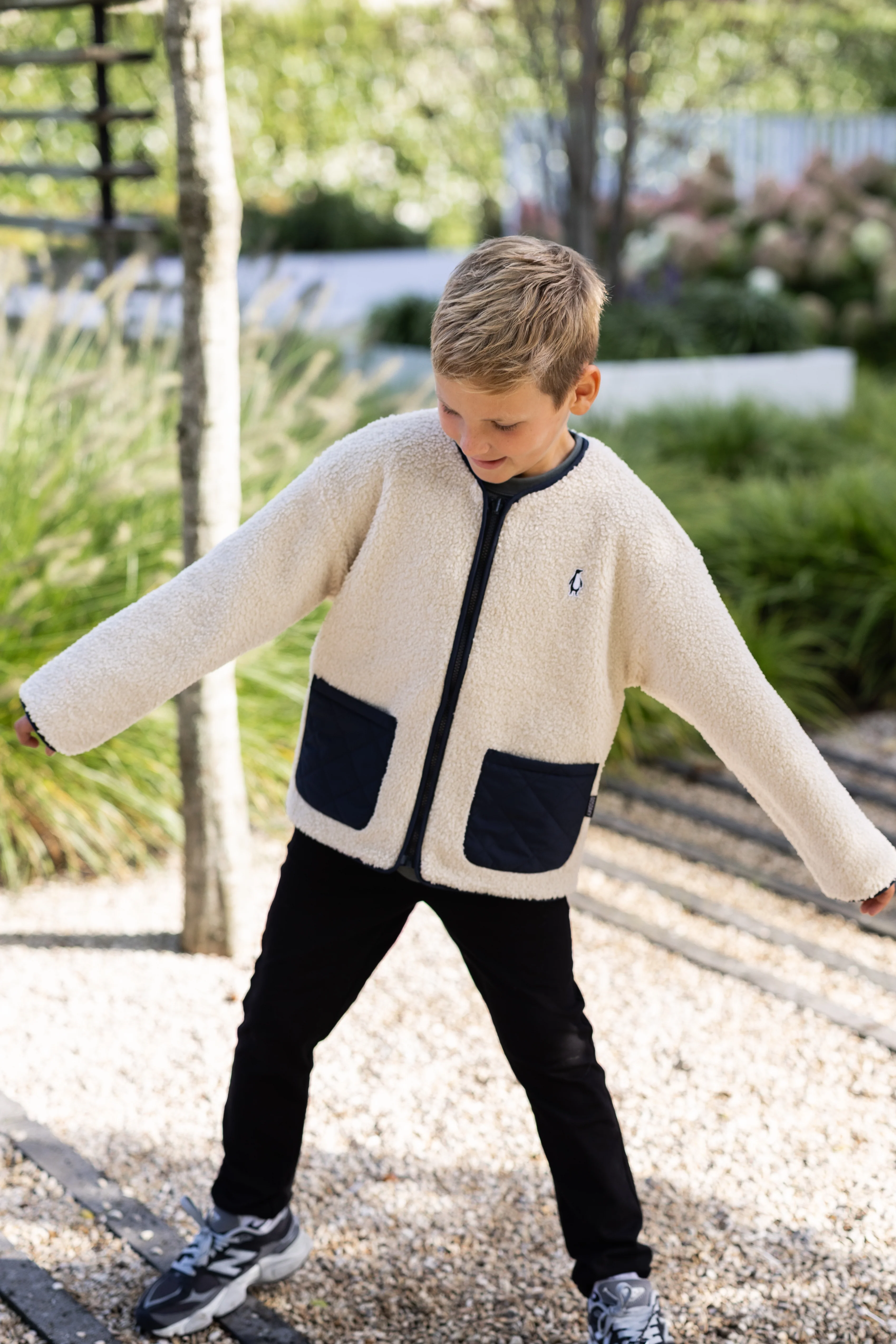 Jacket sleeping lion | Sky captain blue/teddy | Gosoaky - Image 3