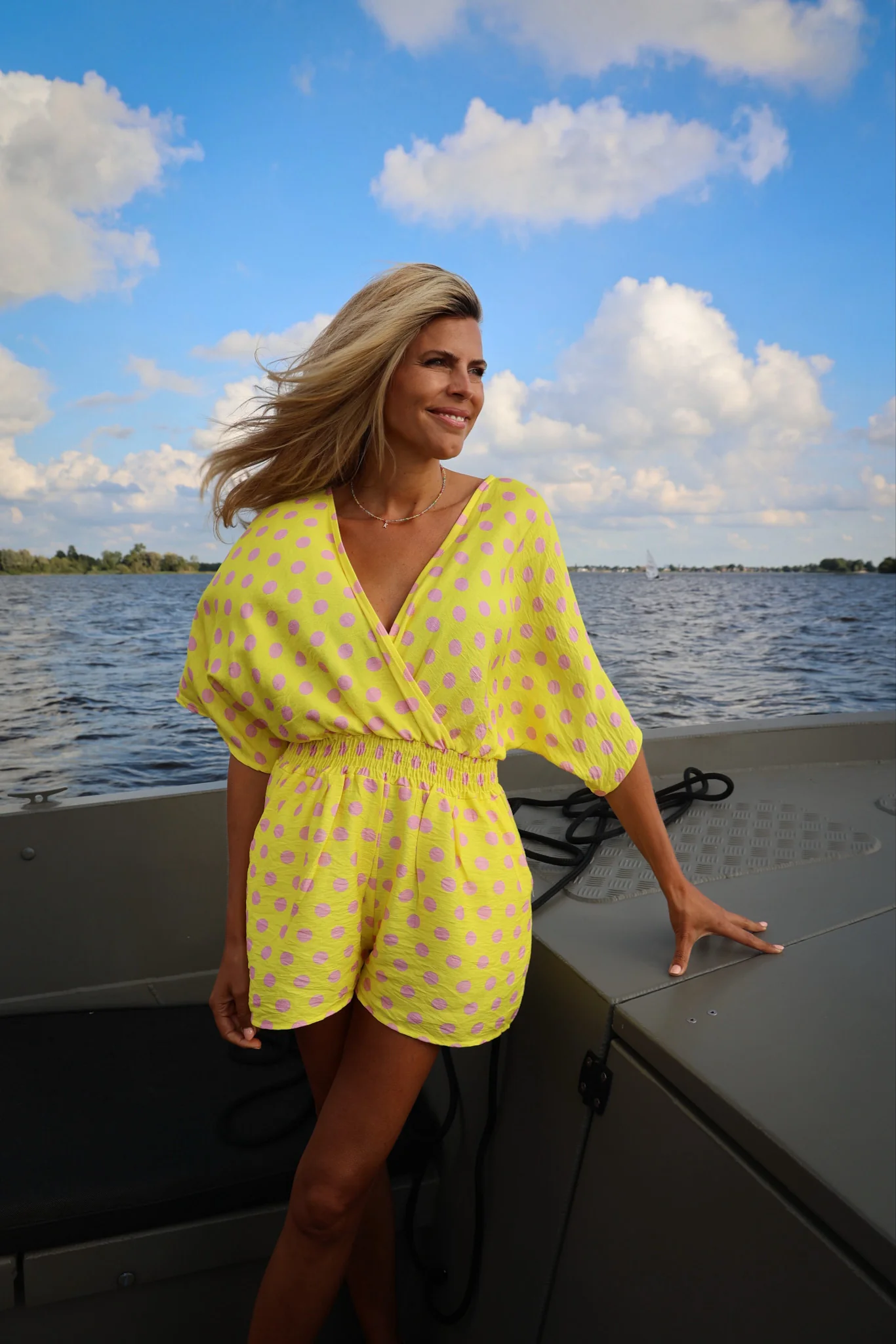 Jumpsuit Sundae Summer | Yellow Pink | Studio Poespas - Image 6
