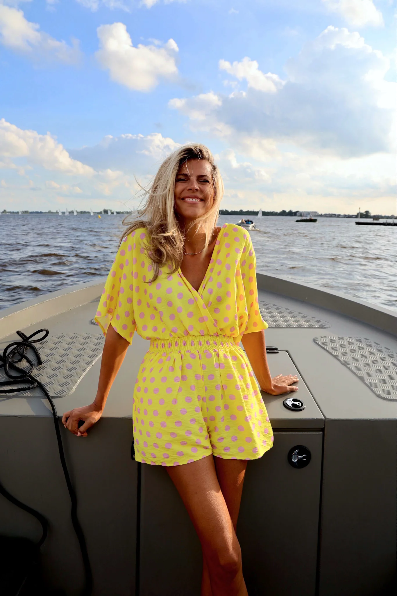 Jumpsuit Sundae Summer | Yellow Pink | Studio Poespas - Image 7