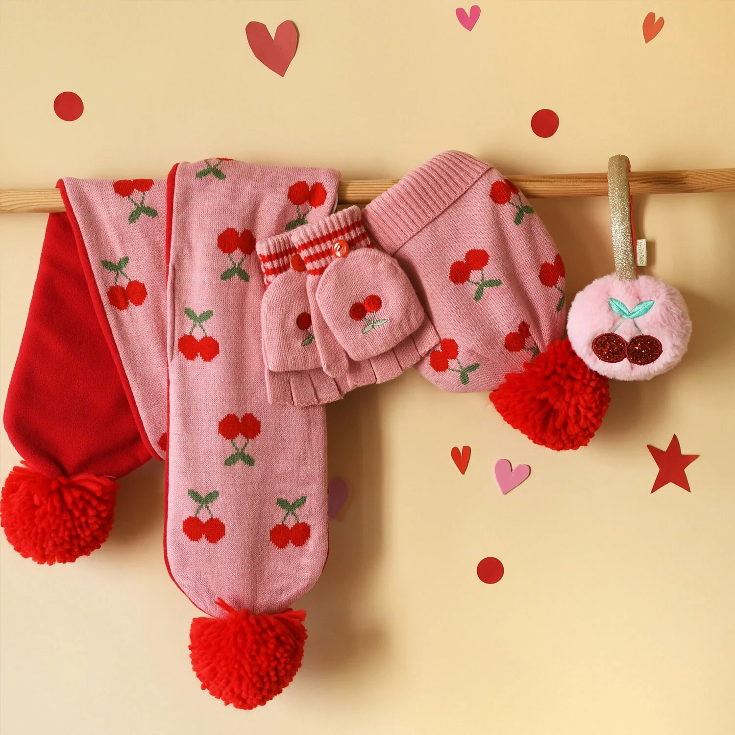 Knitted hat cheerful cherry | Rockahula - Image 3