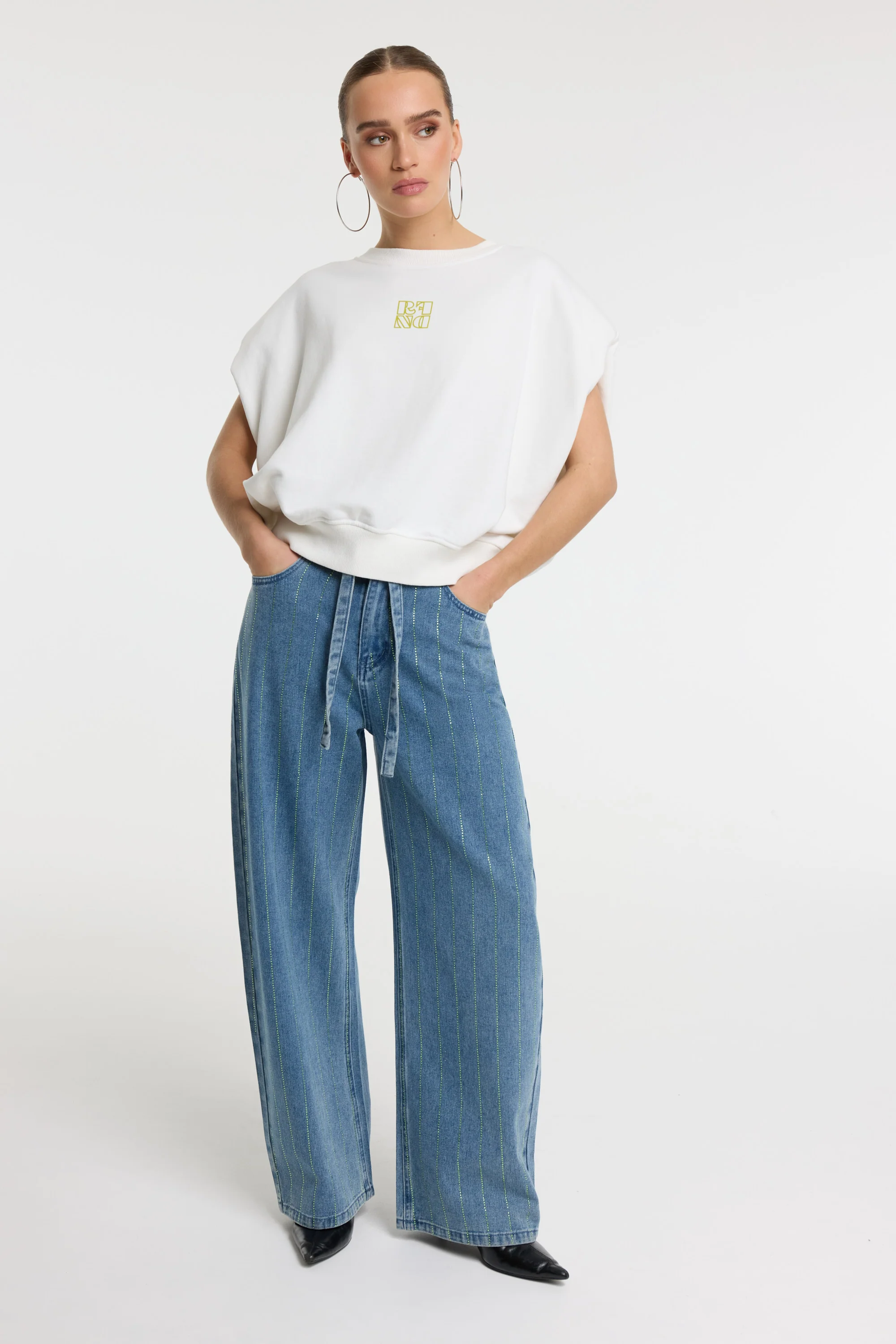 Knitted oversized sweat Jennely | Off-white | Refined Department - Image 6