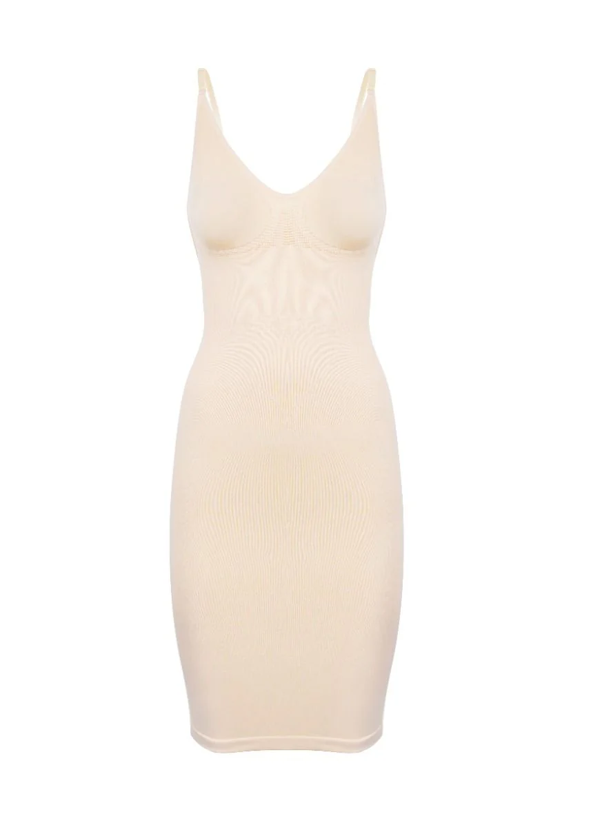 Low back/low front dress | Latte | Magic Bodyfashion - Image 5