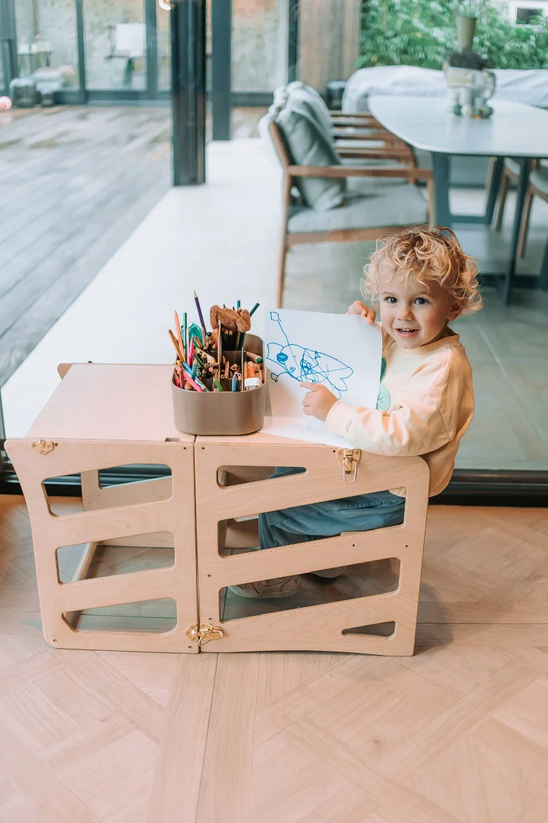 Modulair kidsmeubel | Keukenkruk | Bureau | Glijbaan - Image 13