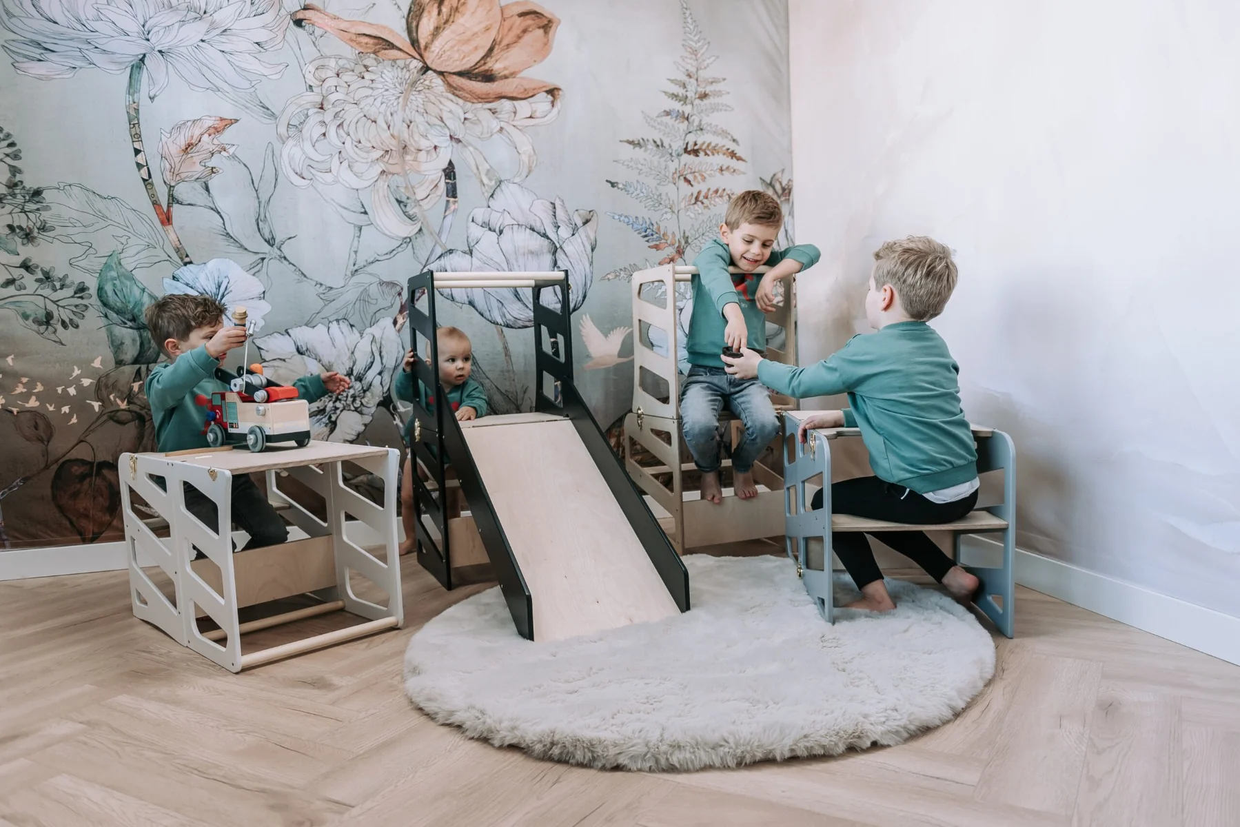 Modulair kidsmeubel | Keukenkruk | Bureau | Glijbaan - Image 18