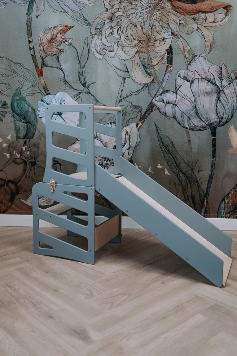 Modulair kidsmeubel | Keukenkruk | Bureau | Glijbaan - Image 3