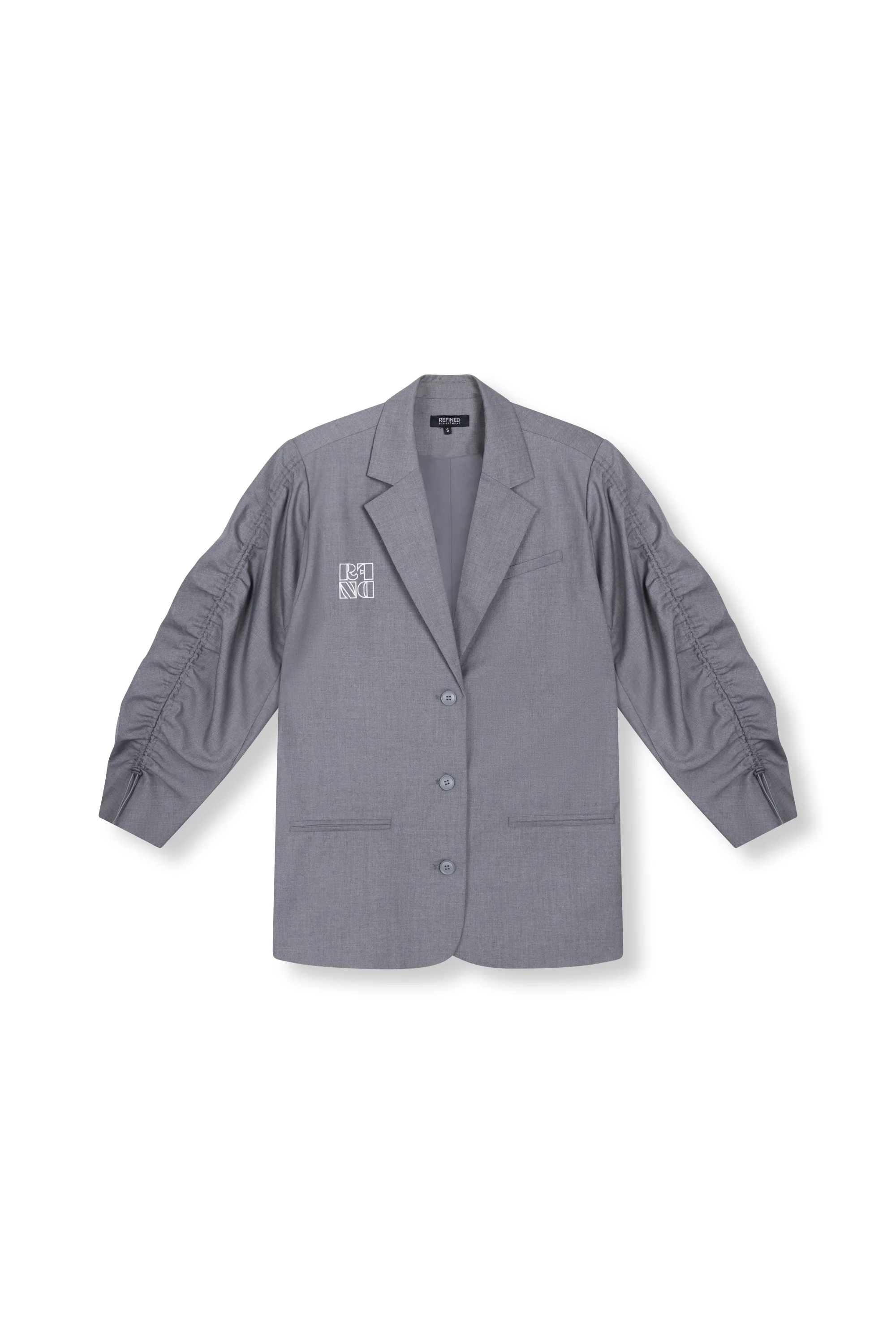Oversized blazer Jenny | Light grey | Refined Department - Image 7