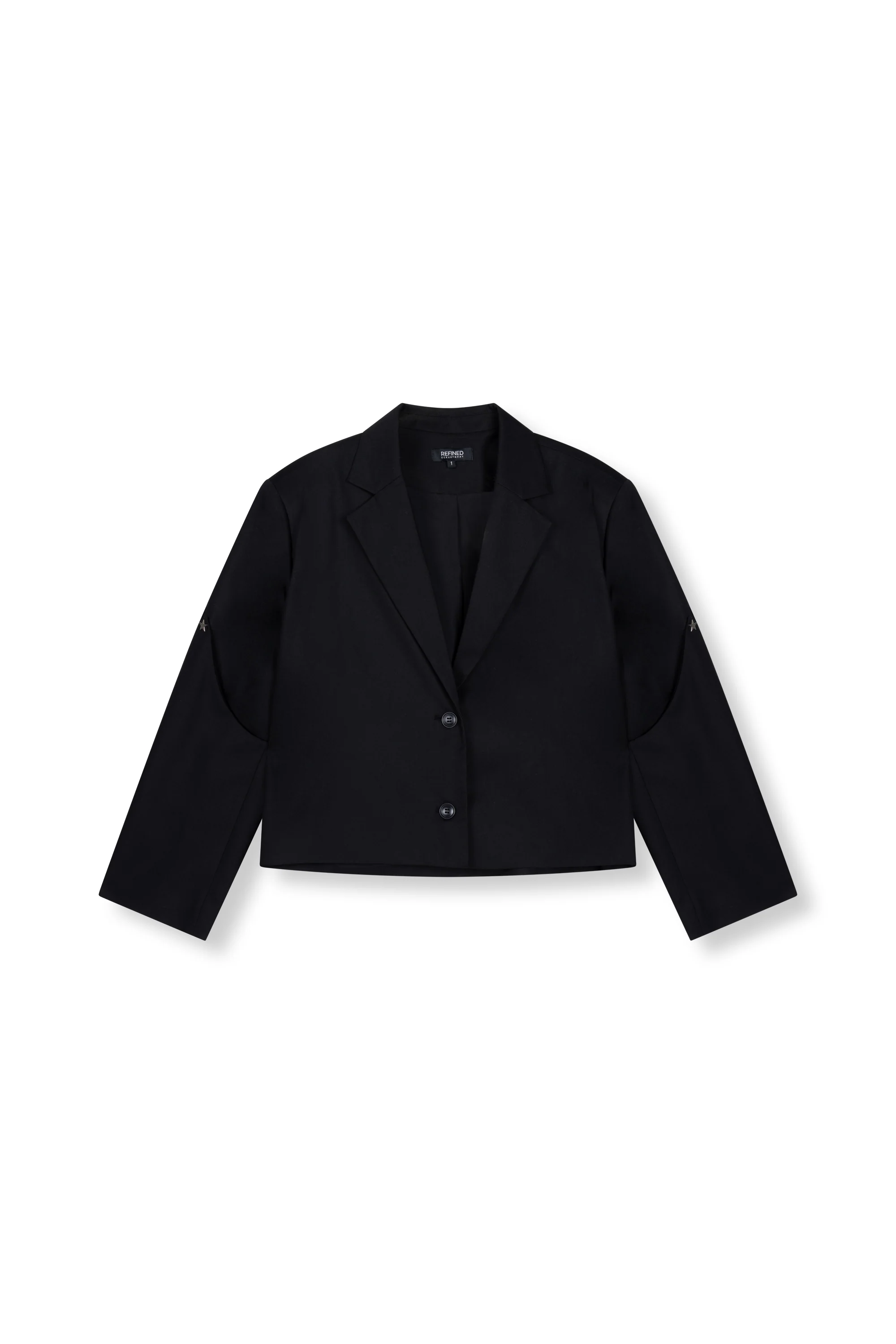 Oversized cropped blazer Star | Black | Refined Department - Image 10