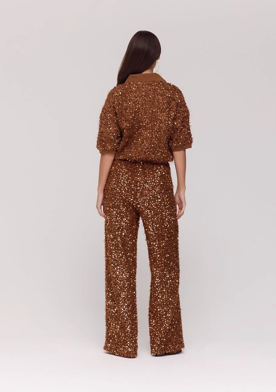 Pants Holly | Bronze sequin | Harper & Yve - Image 3