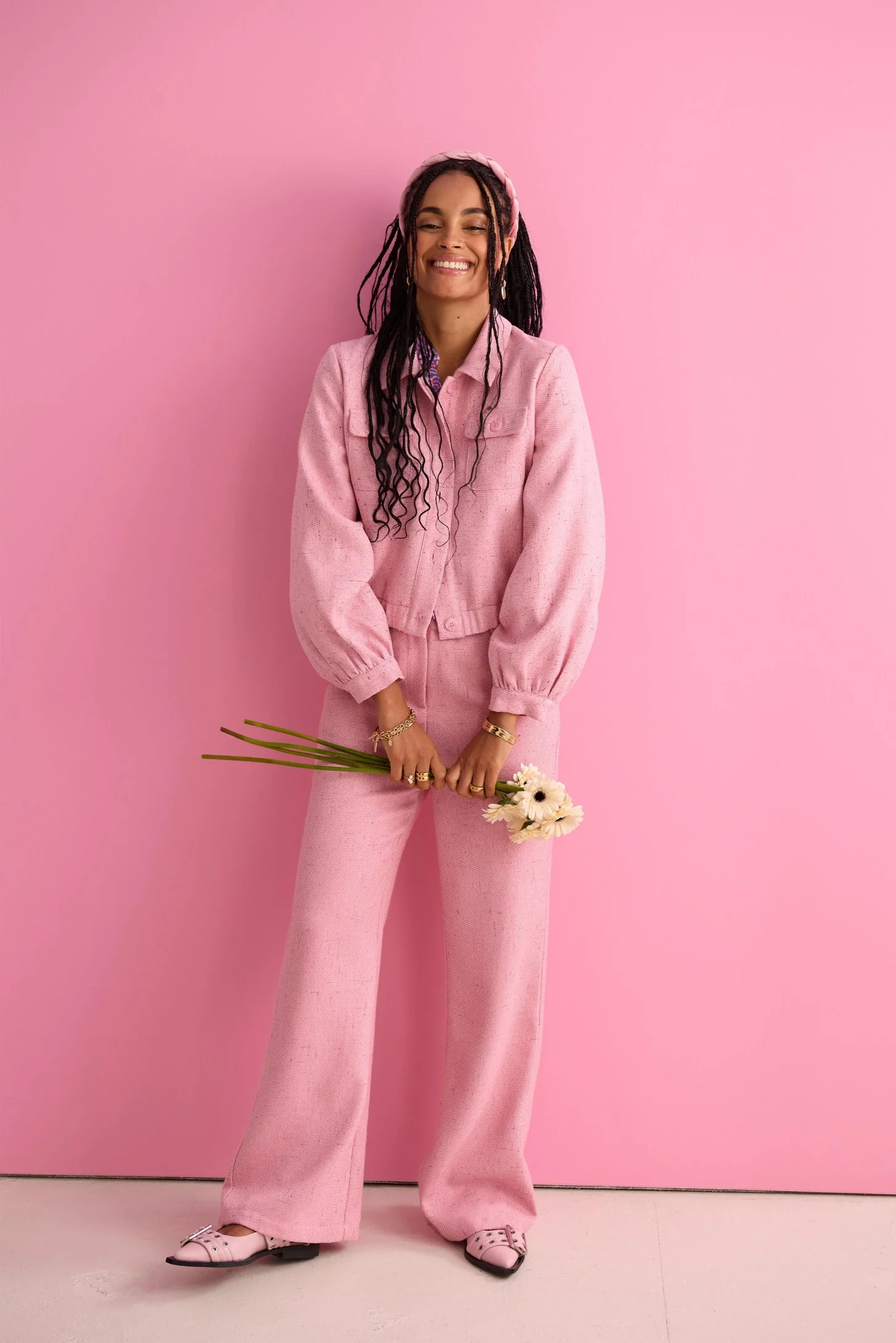 Pants Leona extra lang | Pink | Ydence - Image 8