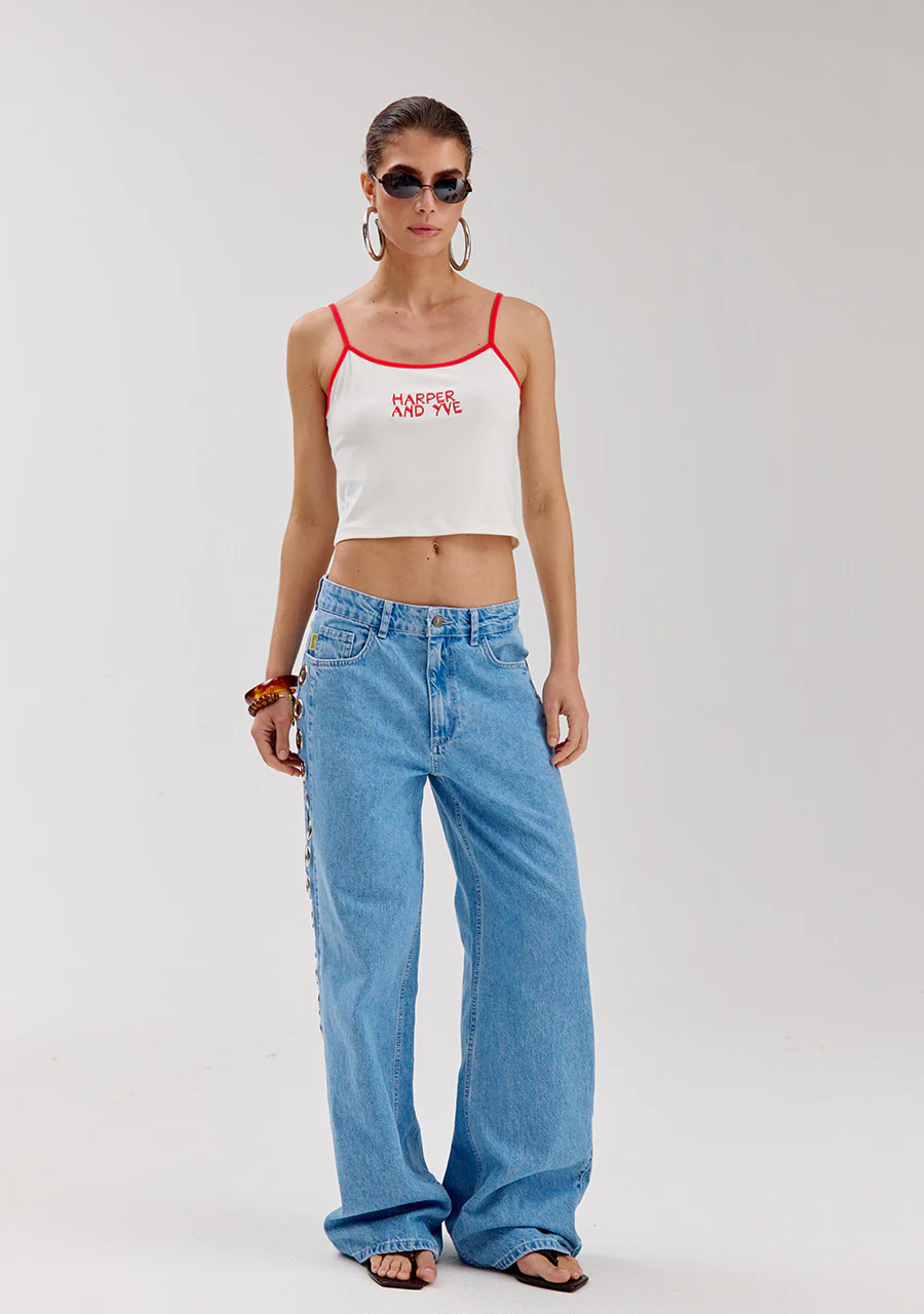 Pants Mayra eye | Mid blue | Harper & Yve - Image 2