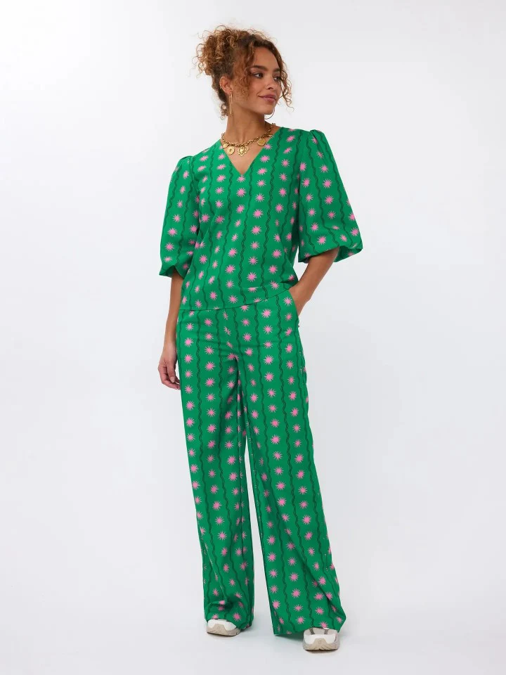 Pants Veerle | Green print | Ydence - Image 10