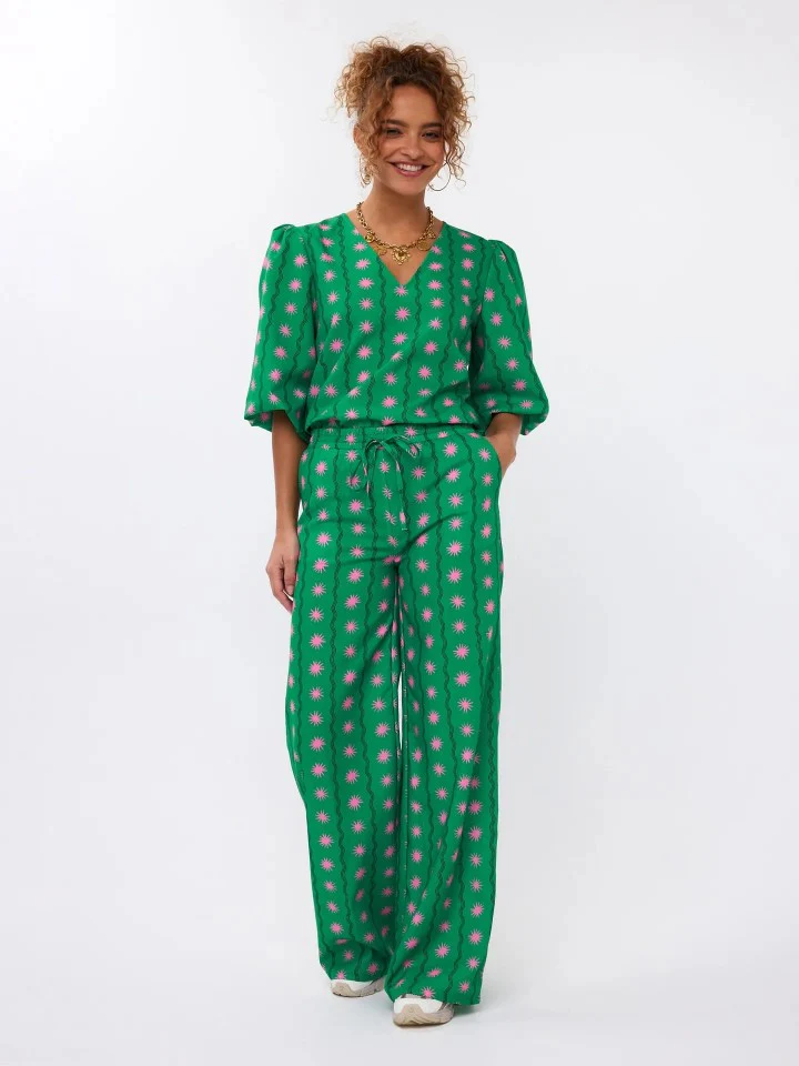Pants Veerle | Green print | Ydence - Image 9