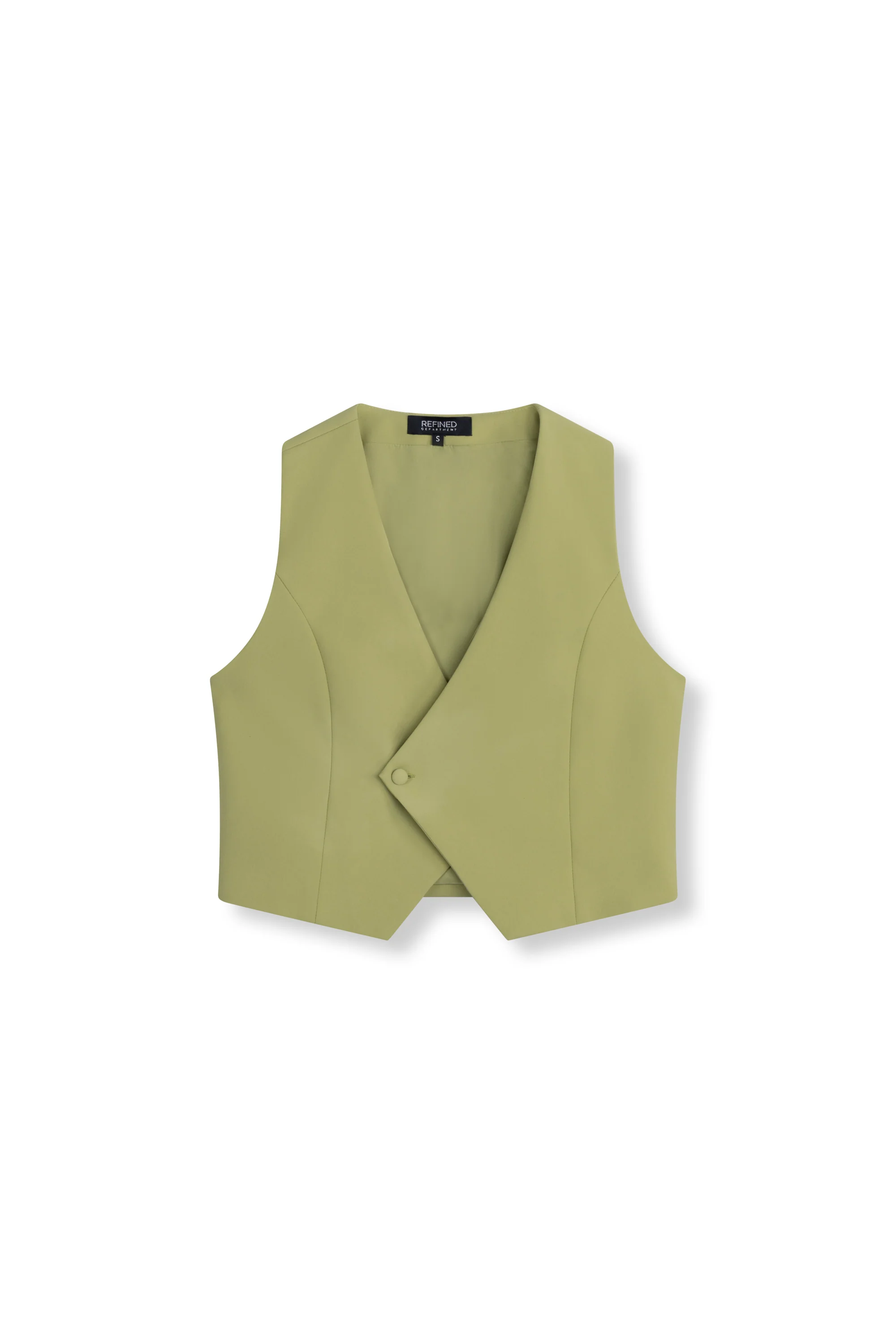 Relaxed waistcoat Lille | Matcha | Refined Department - Image 7