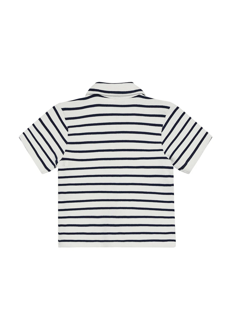 Shirt sweat stripe | Medieval blue | En Fant - Image 2