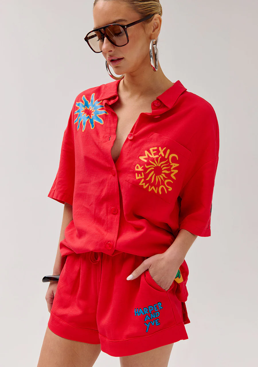 Short Tessa | Poppy red | Harper & Yve - Image 2