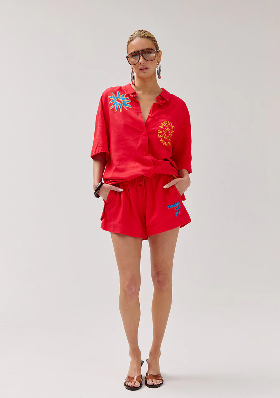 Short Tessa | Poppy red | Harper & Yve - Image 4