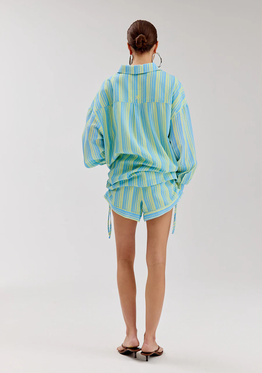 Short Yessie | Blue yellow stripe | Harper & Yve - Image 6
