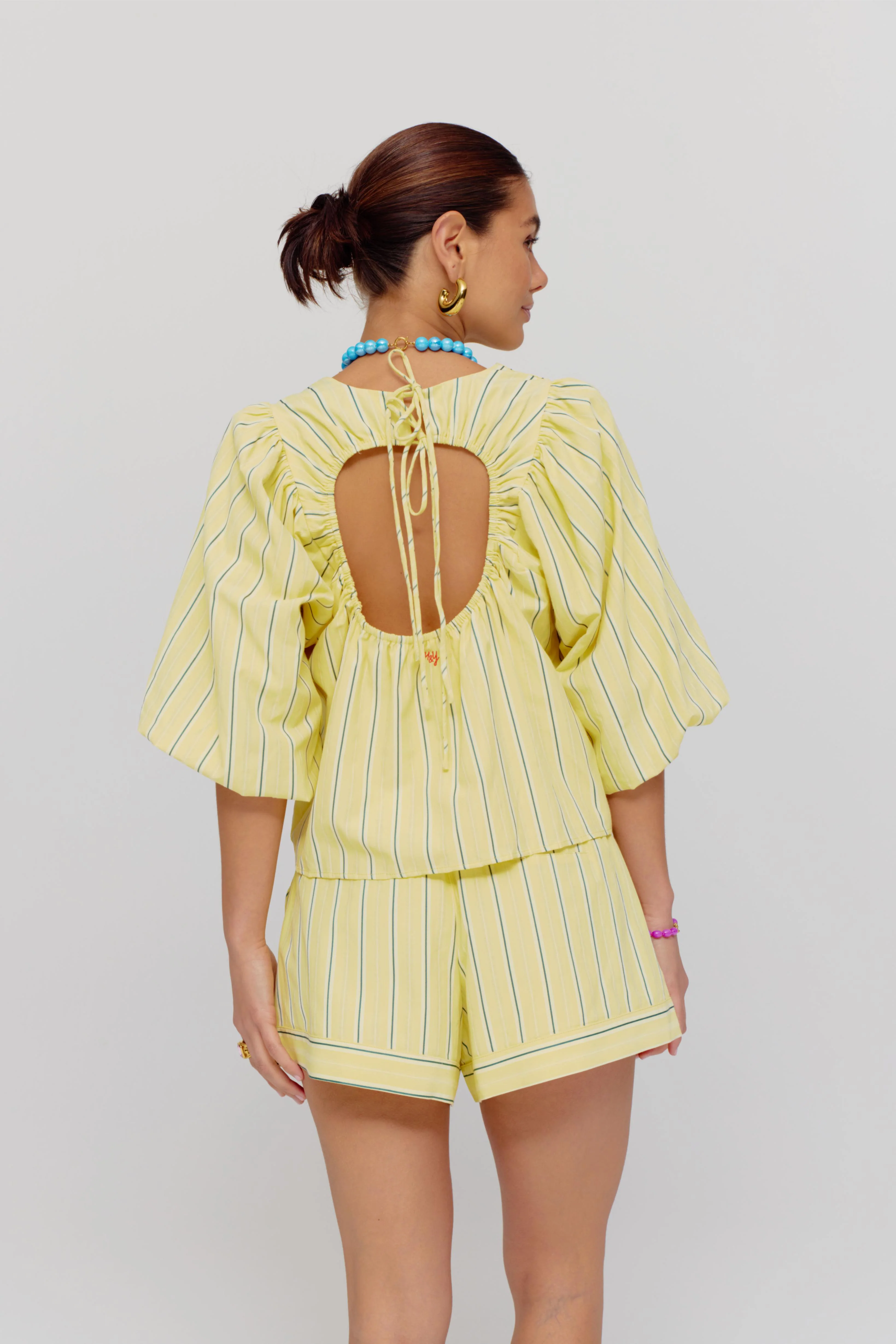 Short Yessie | Yellow stripe | Harper & Yve - Image 2