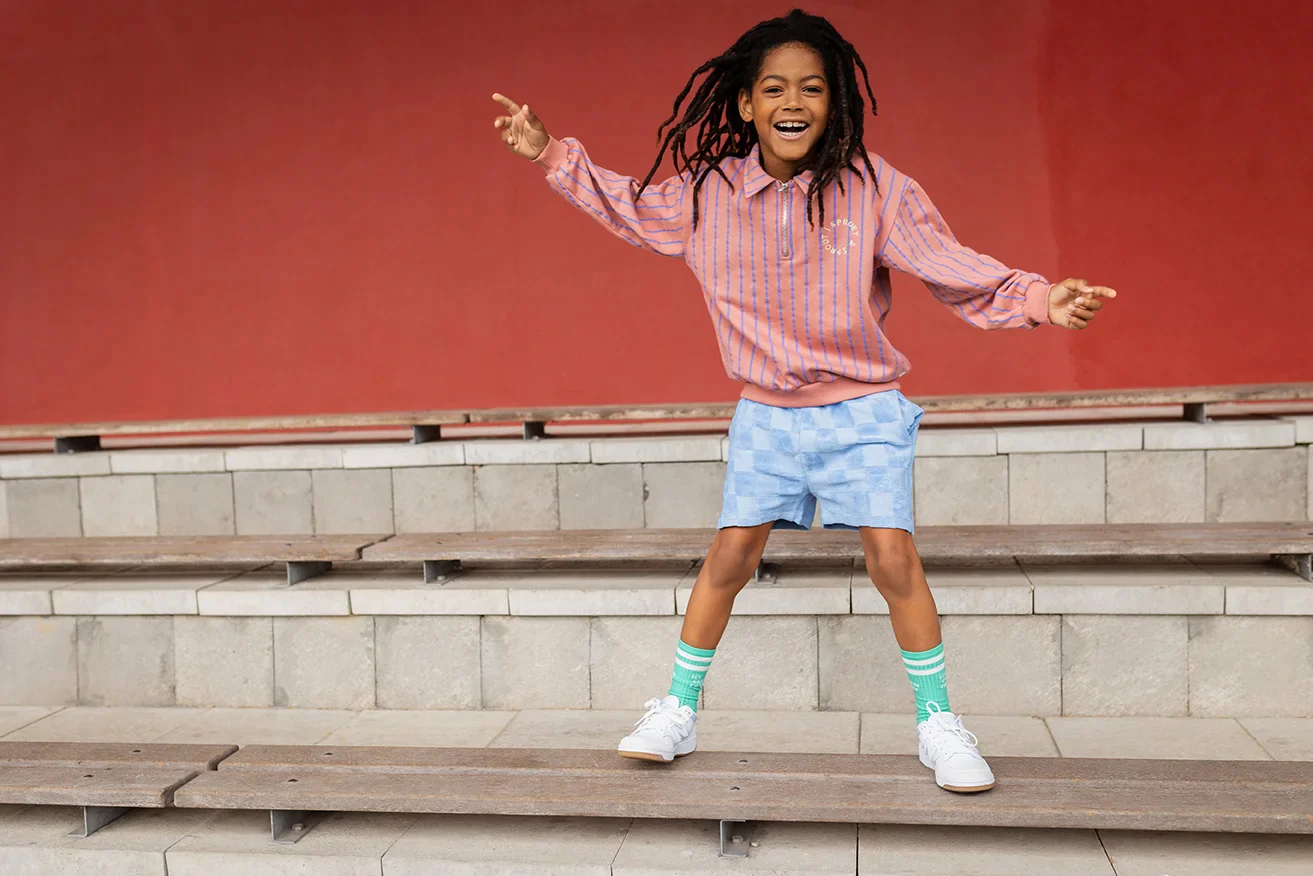 Shorts terry block | Forever blue | Sproet & Sprout - Image 4