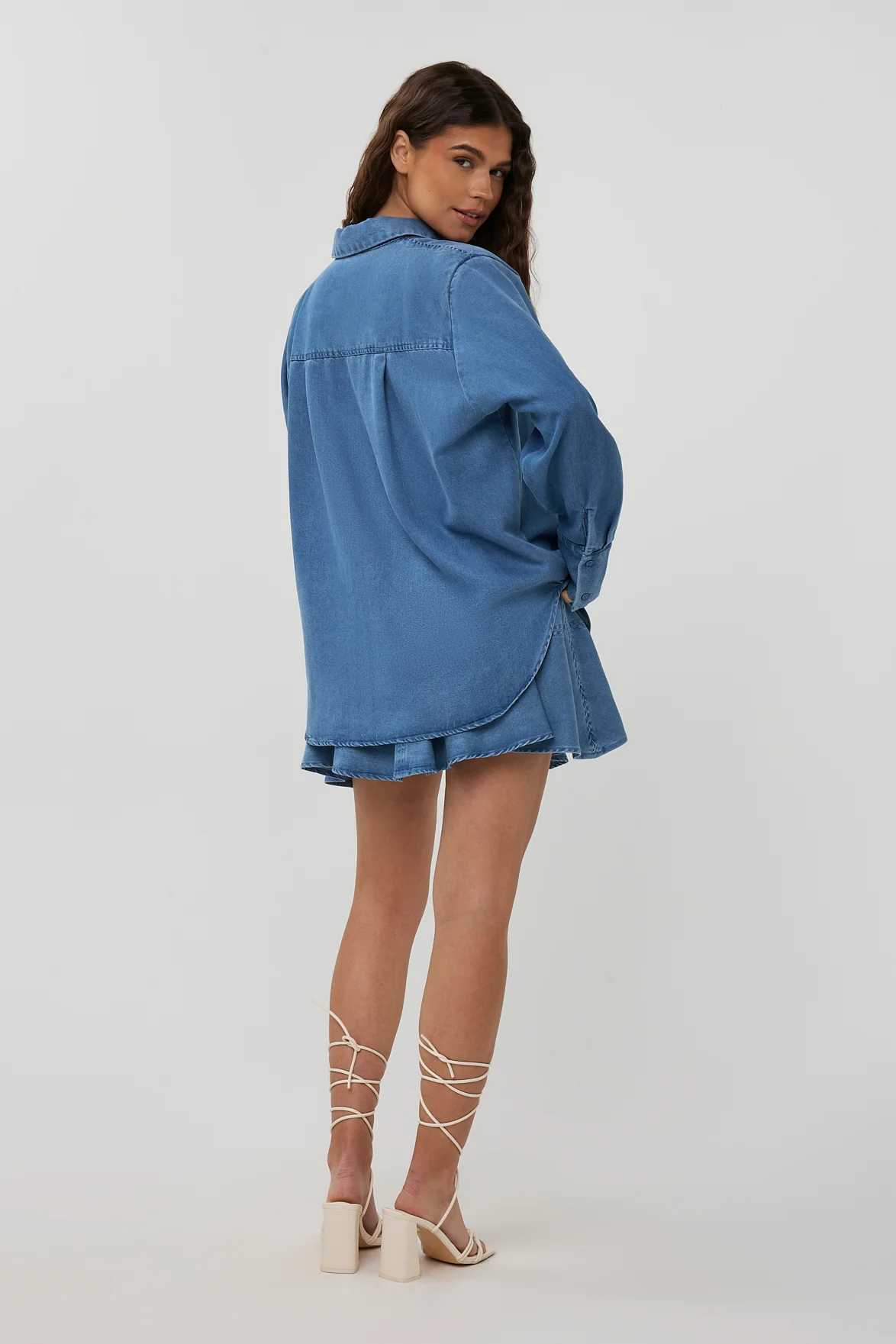 Skirt Kaki | Blue | Studio Amaya - Image 6