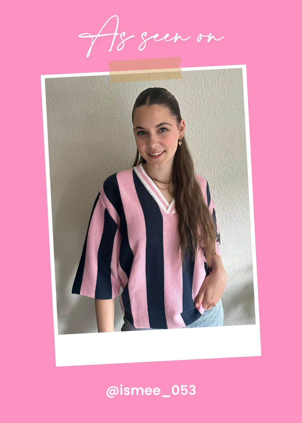 Soccer Tee | Pink vs. Navy | Studio Poespas - Image 3