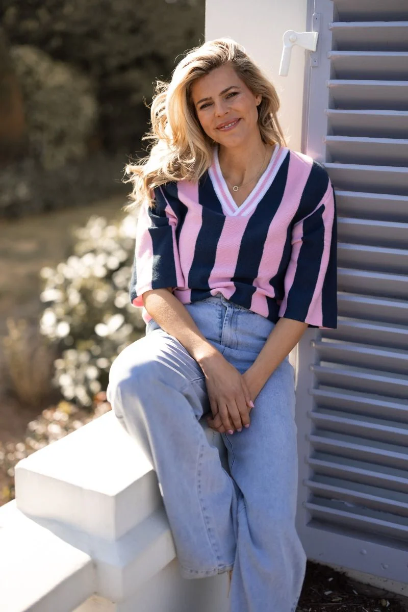 Soccer Tee | Pink vs. Navy | Studio Poespas - Image 4