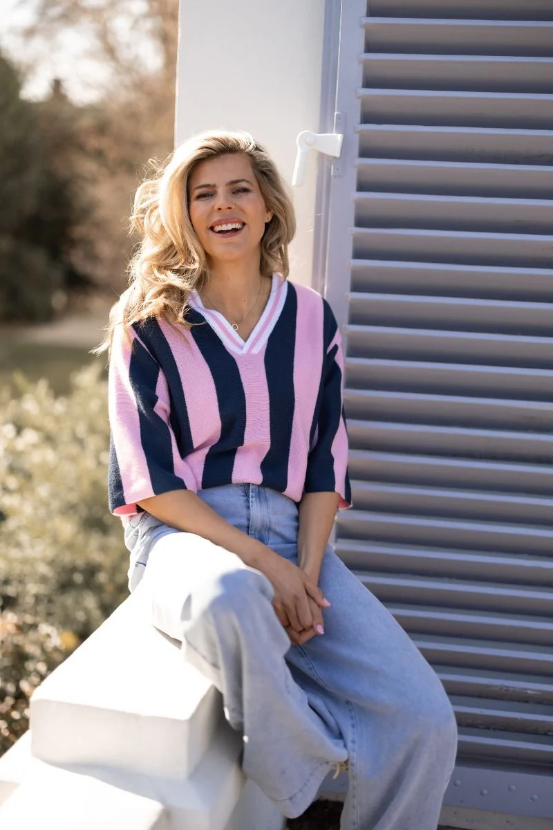Soccer Tee | Pink vs. Navy | Studio Poespas - Image 5