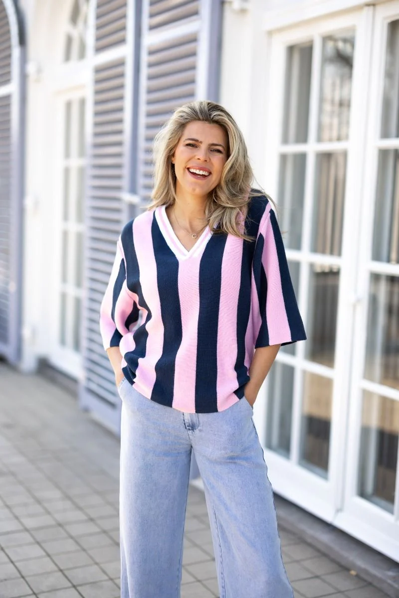 Soccer Tee | Pink vs. Navy | Studio Poespas - Image 6