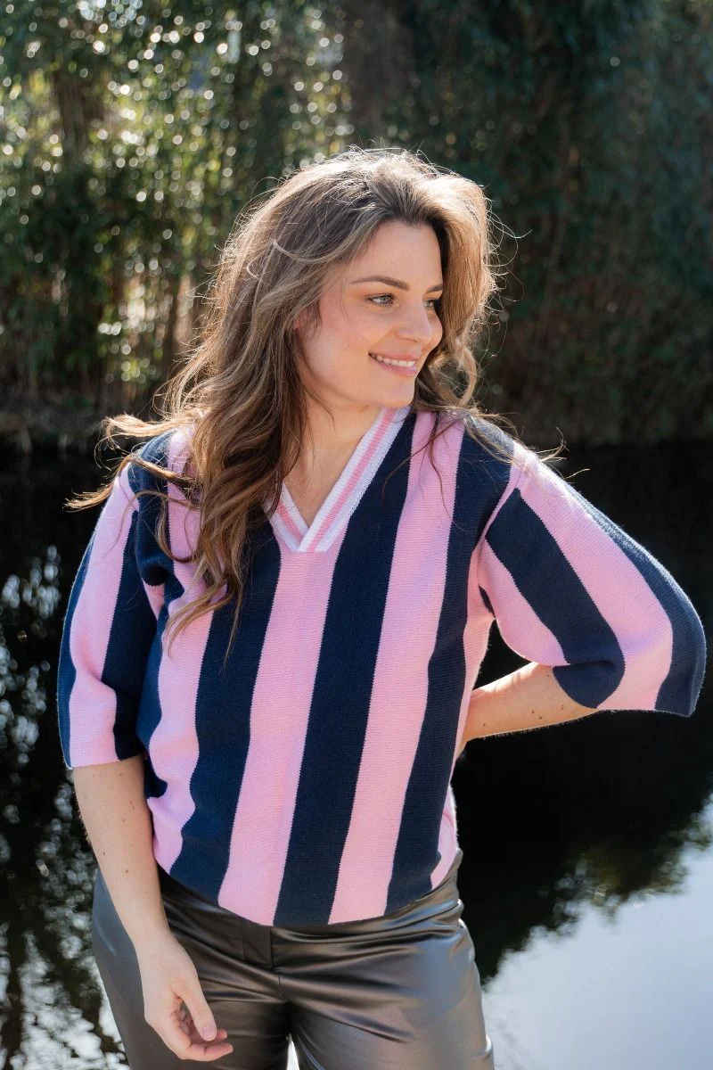 Soccer Tee | Pink vs. Navy | Studio Poespas - Image 7