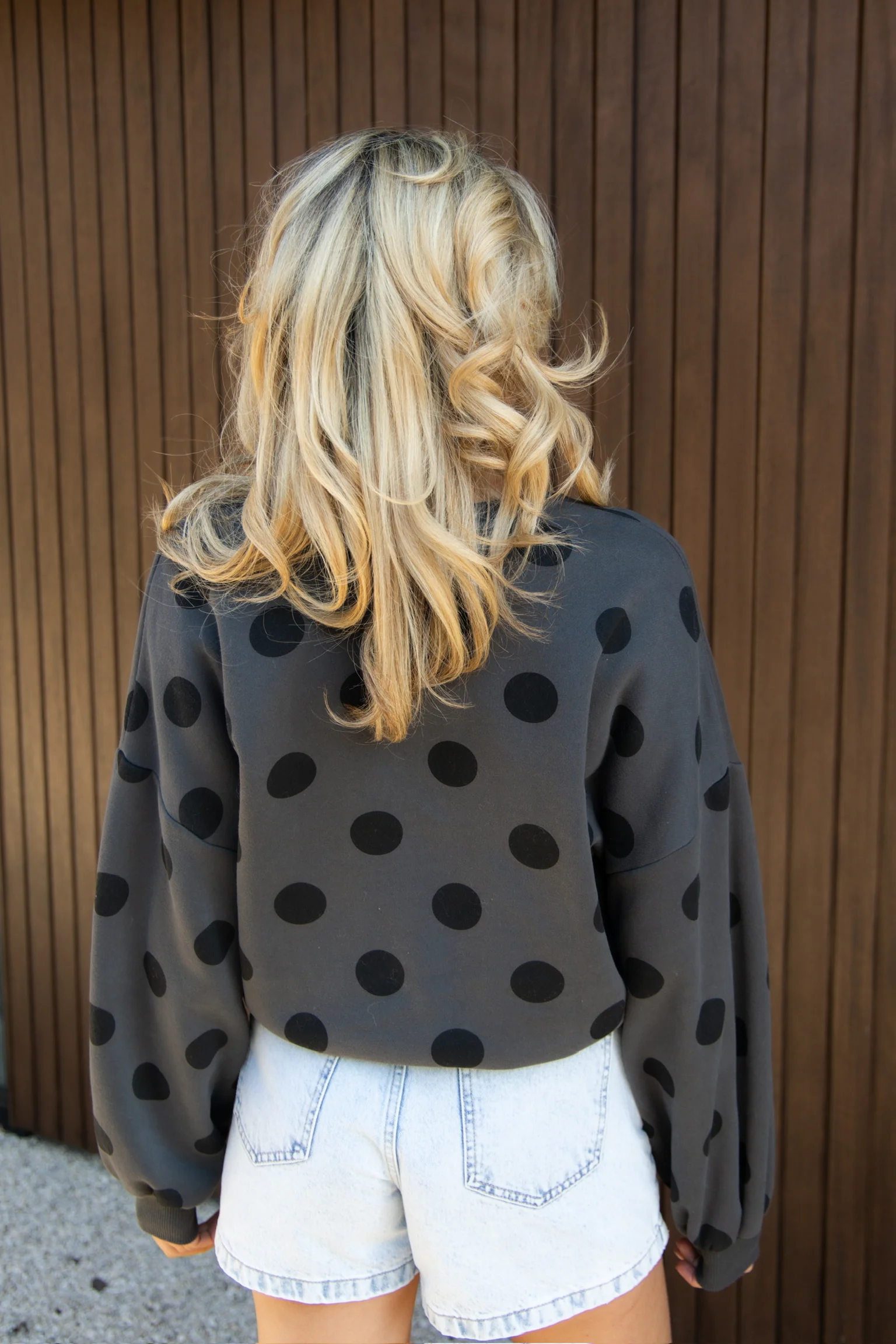 Sweat Macaron Polka pop | Graphite | Studio Poespas - Image 3