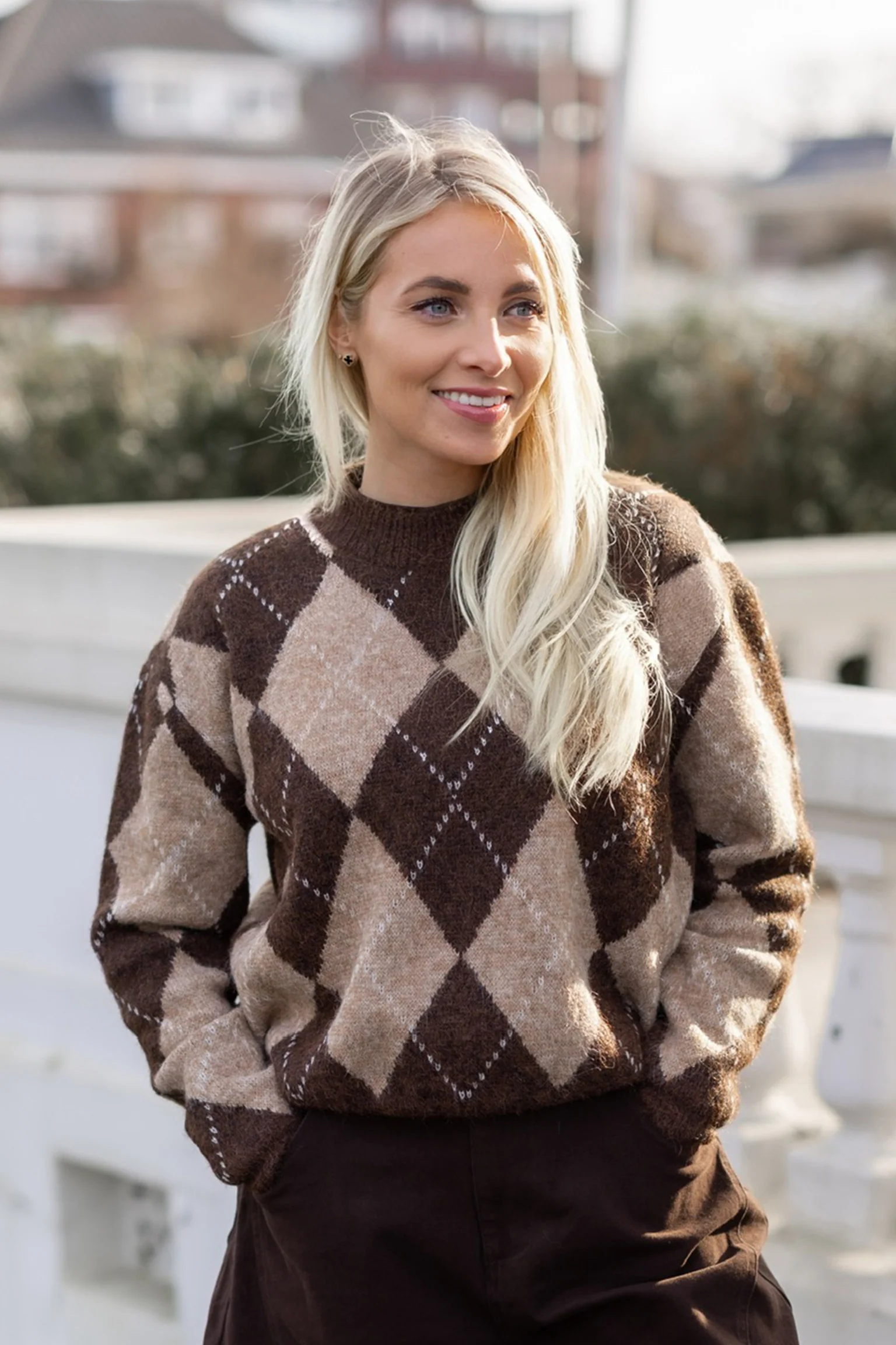 Sweater argyle | One size - Image 3