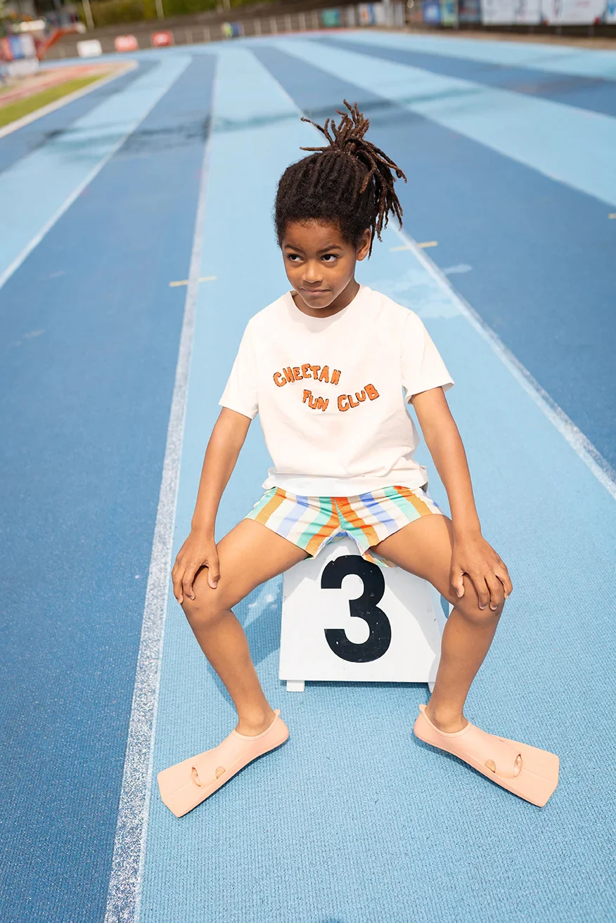 Swim shorts multi stripes | Sand | Sproet & Sprout - Image 3