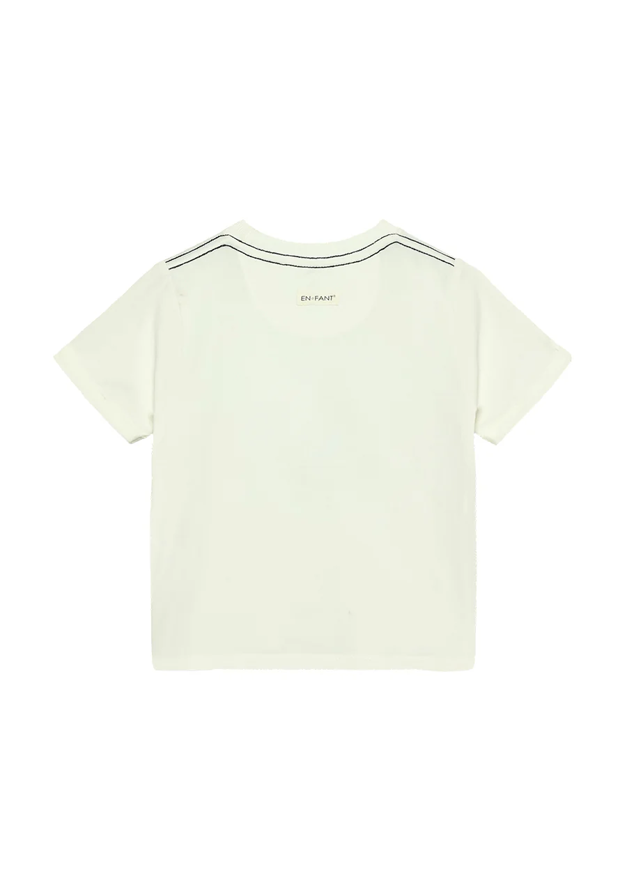 T-shirt short sleeve | Egret | En Fant - Image 4