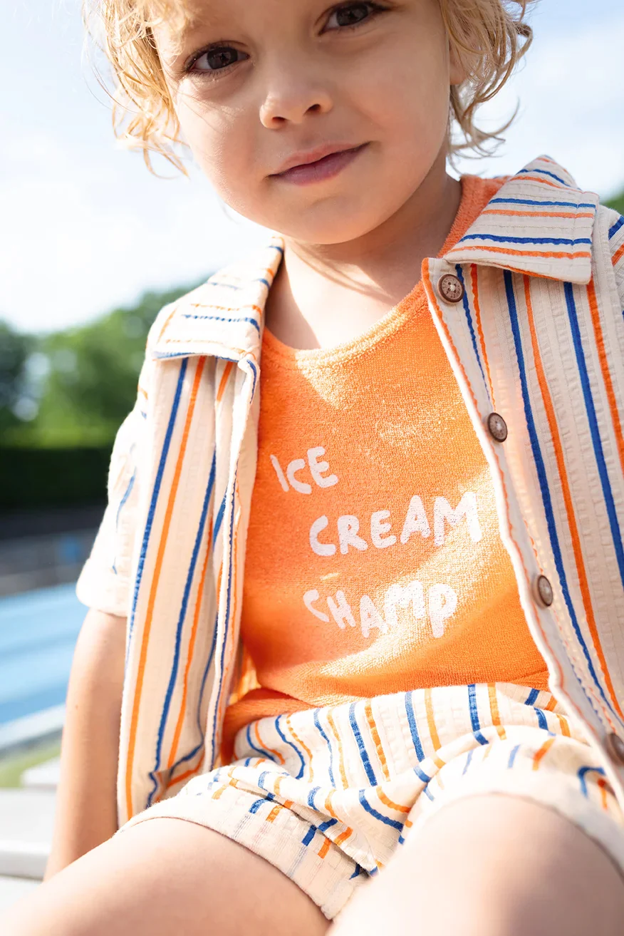 Tanktop boys orange | Orange sprint | Sproet & Sprout - Image 2