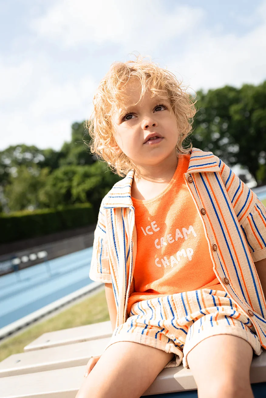 Tanktop boys orange | Orange sprint | Sproet & Sprout - Image 3
