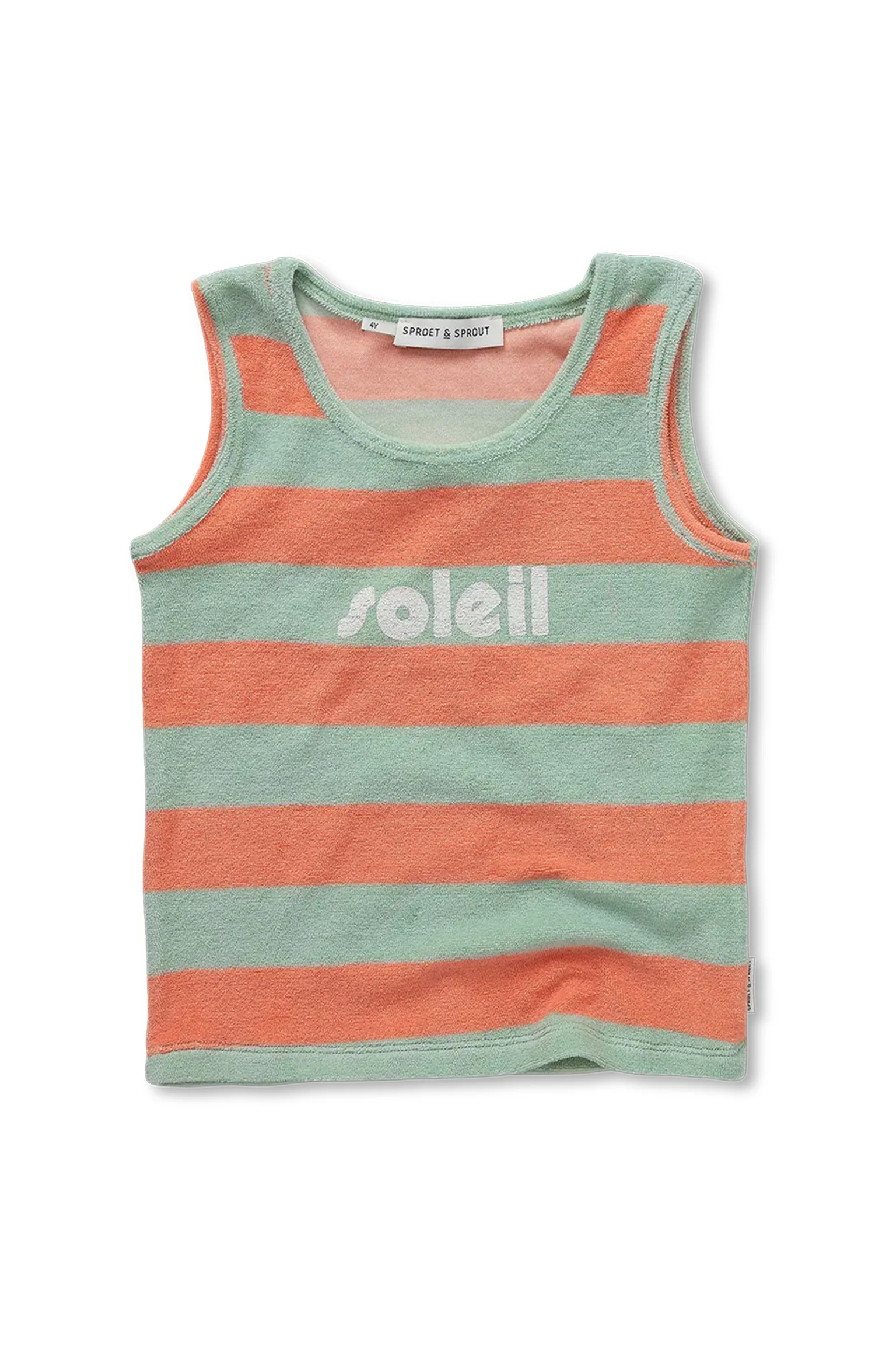 Tanktop boys stripes | Silt green | Sproet & Sprout - Image 2