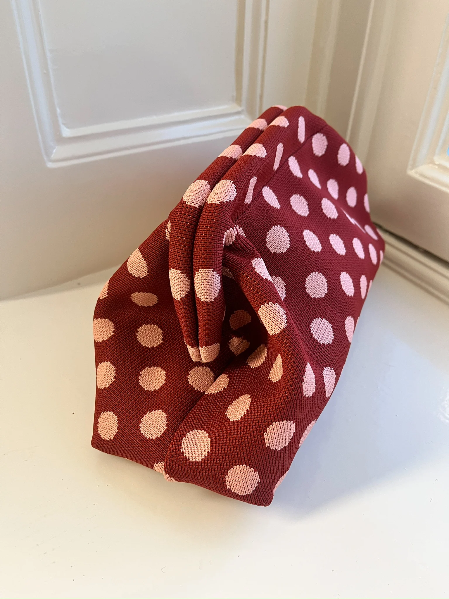 Toilettas dots | rood/lichtroze - Image 2
