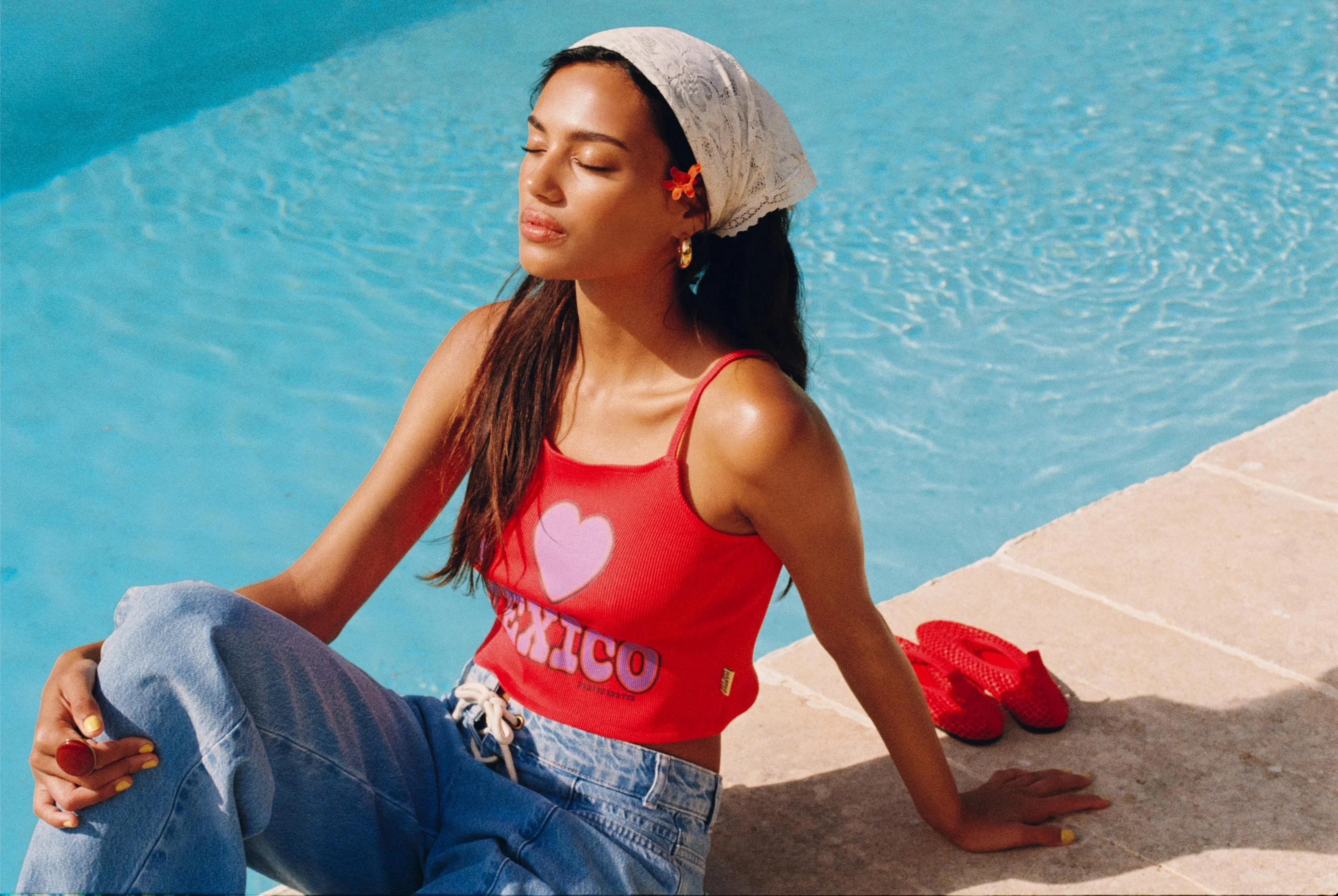 Top I Love Mexico | Poppy red | Harper & Yve - Image 6