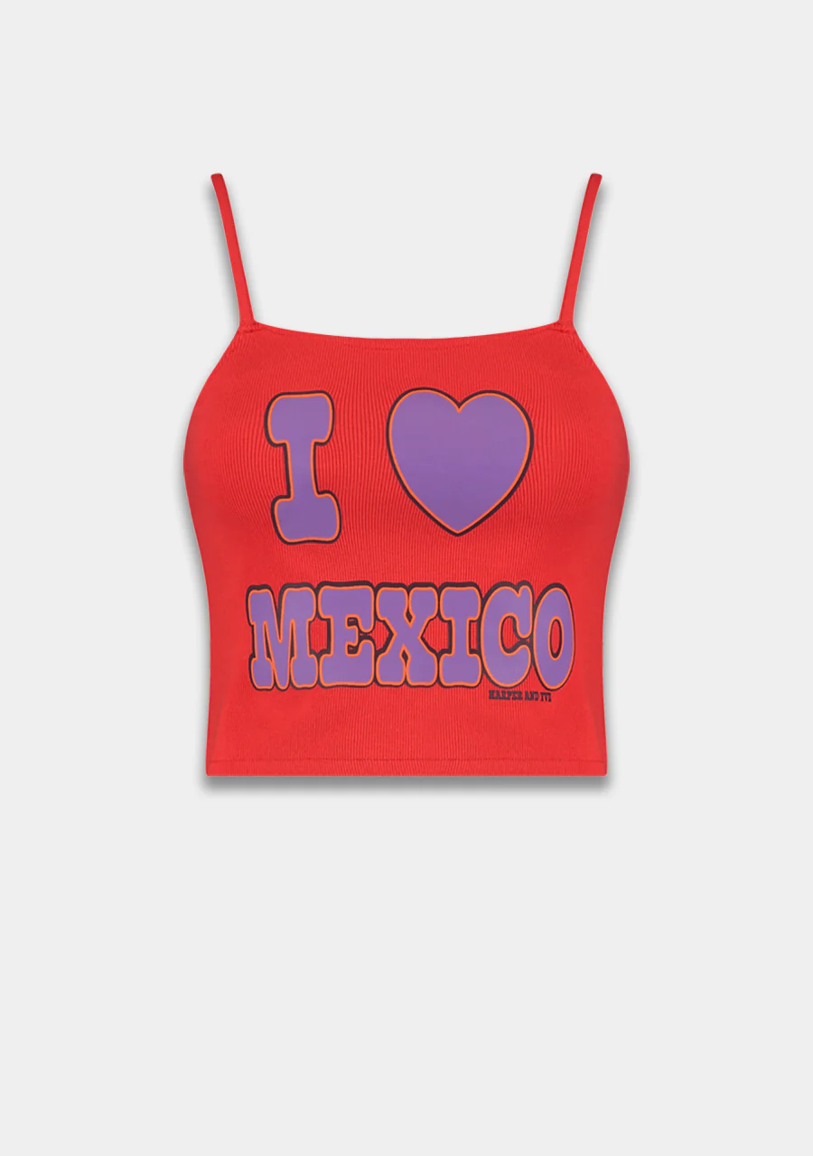 Top I Love Mexico | Poppy red | Harper & Yve - Image 8