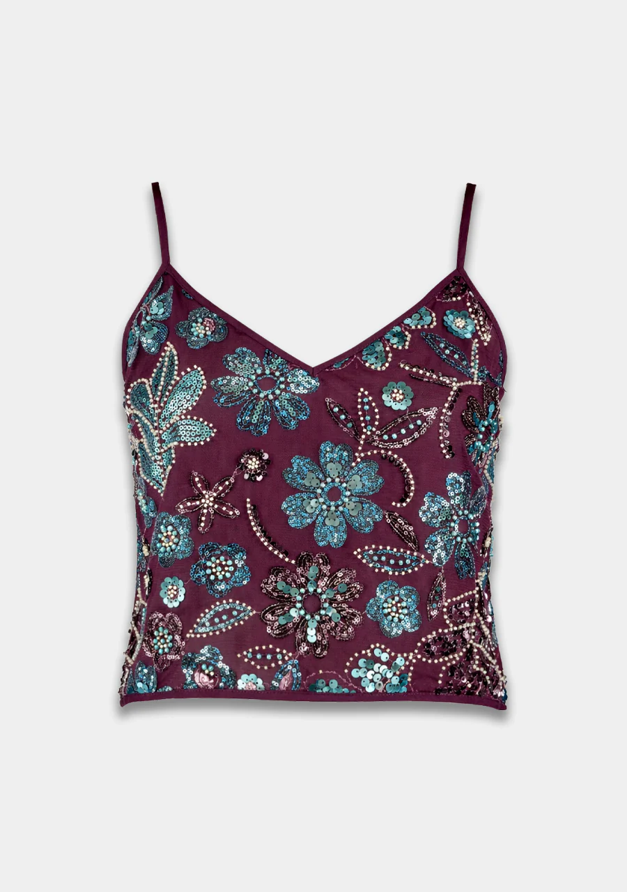 Top Romy | Cassis blue sequin | Harper & Yve - Image 8