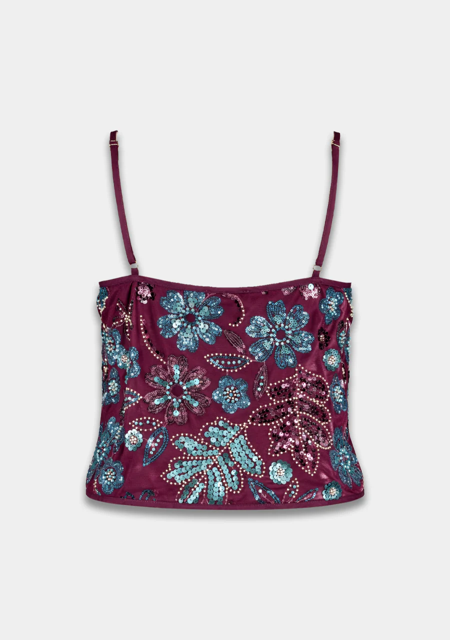 Top Romy | Cassis blue sequin | Harper & Yve - Image 9